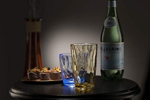 Óculos de bebidas inquebráveis ​​Conjunto de 6 [copos lowball 13 onças] copos de bebida à prova de quebra, copos de bebida
