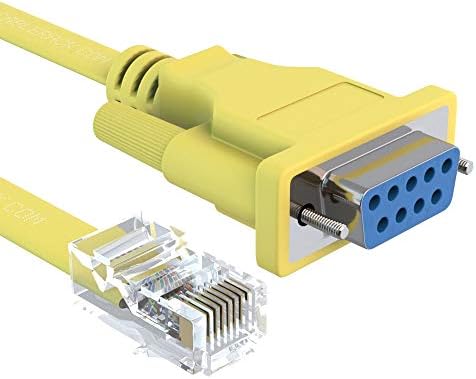 Cablerack 6ft db9 fêmea para RJ45 Cabo de console de rollover masculino para Cisco Green