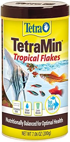Tetra 16106 Min flocos tropicais, alimentos de peixe nutricionalmente equilibrados, 7,06 onças