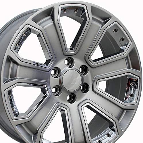 OE Wheels LLC Rims de 20 polegadas se encaixa antes de 2019 Silverado Sierra pré-2021 Tahoe suburbano Yukon Escalade