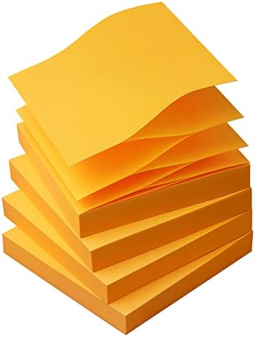Notas adesivas 3x3 Pop-up Auto-nota Pads com cores brilhantes, fácil de postar para escritório, shool, casa, 4 almofadas/pacote, 90 folhas/pads