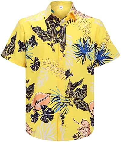 BMISEGM Camisas de praia de verão para homens moda moda primavera verão verão casual manga curta o pescoço de pescoço t
