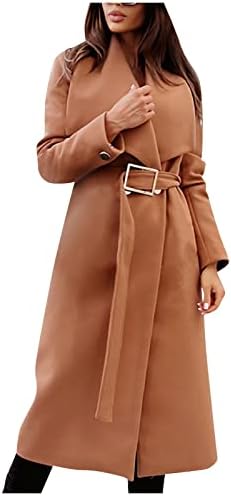 Casacos de trincheira para mulheres outono inverno elegante manga longa lapela pavão botão para baixo jaqueta longa casual colorido