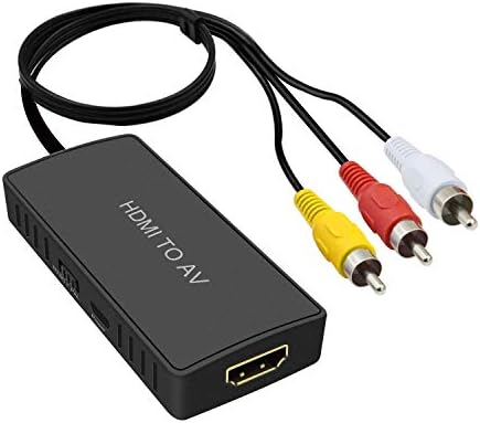 HDMI a RCA Converter HDMI para AD ADAPTER compatível para Apple TV, Xiaomi Mi Box, Android TV Box, Roku, Fire Stick,