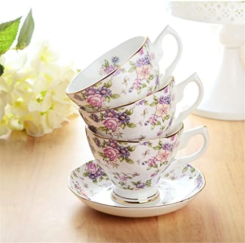 Zlxdp Flower Rattan Pastoral Style Tule de chá de chá de chá de cerâmica TEAPOT TEACUP TARE TARDE CHEVE HOME Set Gifts Gifts