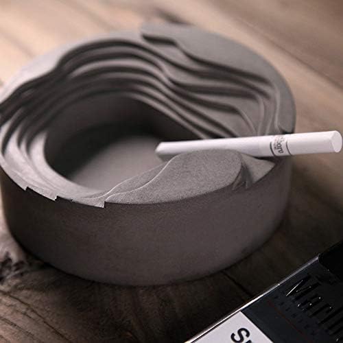 RAHYMA WEIPING - Individual Geraced Ashtrays Material de cimento Fumante para desktop Decoração de desktop Ashtray Grande capacidade de cenas de cenas de cena restaurante