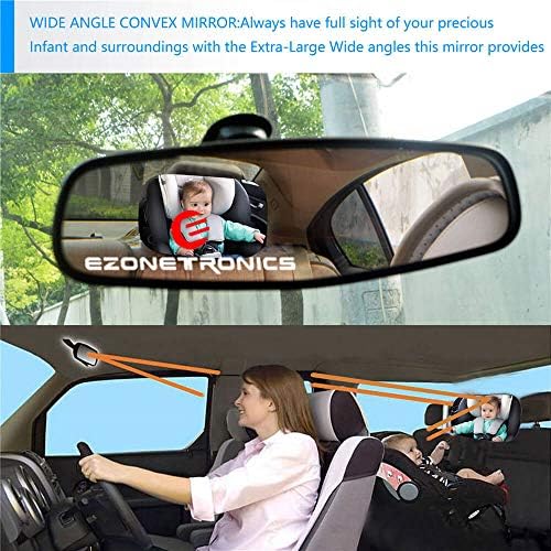 EZONETRONICS Baby Car espelho traseiro assento voltado para o lado fácil de ajuste fáceis