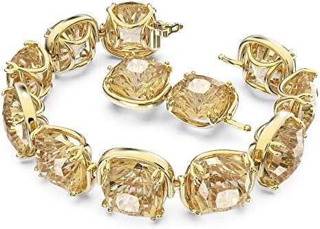 Colar de Harmonia Swarovski, brincos e coleta de jóias de cristal de pulseira, cristais amarelos, vários acabamentos