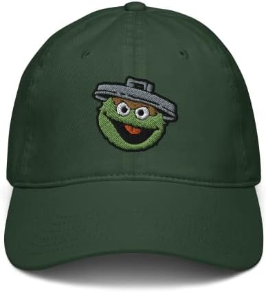 Sesame Street Oscar The Grouch Face Ajuste Baseball Hat