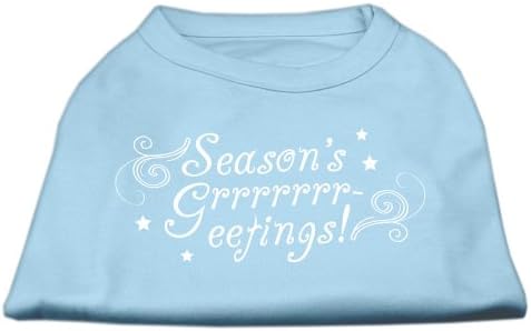 Mirage Pet Seasons Saudações Camisa Impressa de tela Baby Blue l