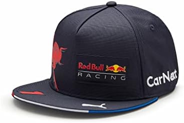 Red Bull Racing - Mercadoria oficial da Fórmula 1 - Max Verstappen Kids 2022 Team Brim Brim Cap - Marinha - Um tamanho único