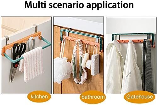 Cozinha moderna muuBoox sobre o rack de barra de toalhas de armário com ganchos - pendurar dentro ou fora das portas, armazenamento e organização para mão, prato, toalhas de chá