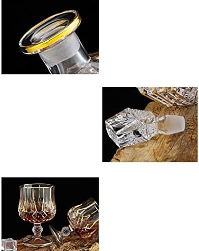 ORIGINCLUB WEUNKEY DECanter Wine Decanter Whisky Decanter Presente de presente7- Peça 1 Já Decrafe+ 6 copos Premium Crystal Glass for Liquor Bourbon Liquor Decanters