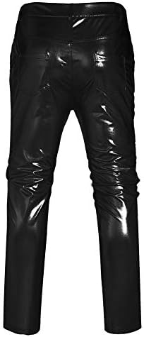 Coofandy Mens Metálico Jeans Jeans dança Disco Nightclub calça calças de perna reta
