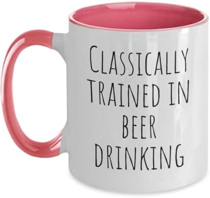 Presentes para amantes de cerveja, caneca de cerveja, citação de cerveja, treinada clássica em bebida de cerveja,