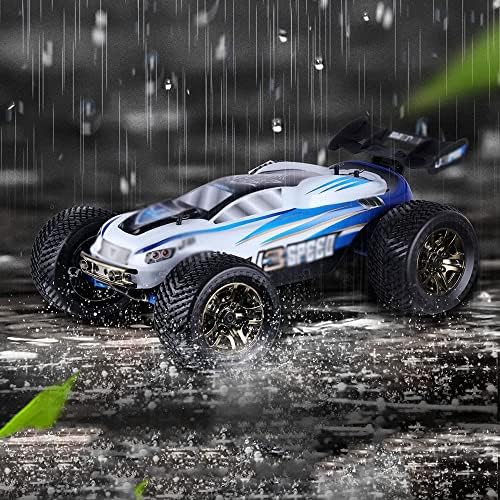 Qiyhbvr 1:10 Escala de controle remoto de controle, 4wd de alta velocidade 80+ kmh Todos os terrenos de brinquedo elétrico à prova d'água Off Road RC Monster Carrecuador de carro para meninos crianças e adultos