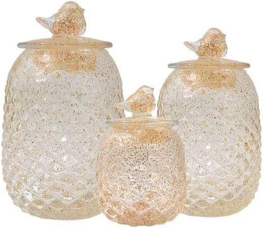 SDGH European Glass Storage Sala de estar mesa de café Creativity Hotel Desktop Gold Leaf Decoration Candy Jars