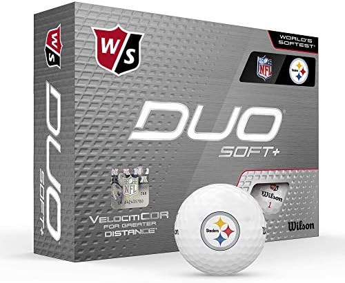 Duo Wilson Soft+ NFL Golf Balls -pittsburgh, branco