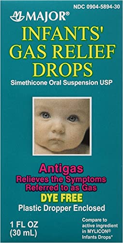 Recém -nascidos, bebês e alívio de gás infantil simeticone 20 mg/0,3 ml de gotas de tinta livre genérico para mylicon 1 fl oz