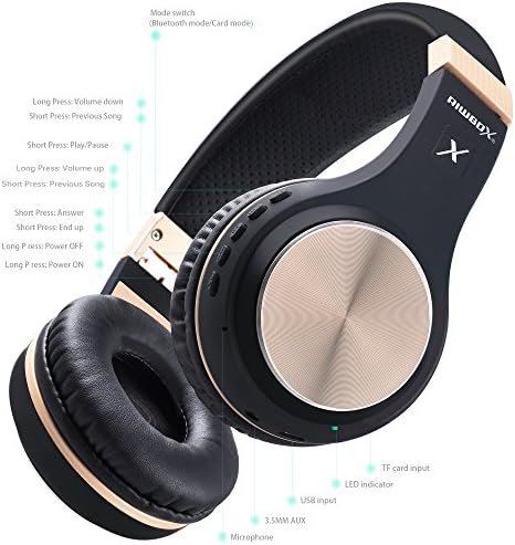 Fones de ouvido Bluetooth Riwbox, fones de ouvido Bluetooth, xbt-80.