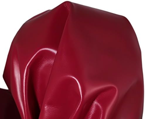 Couros nat vermelho acabamento liso de panturrilha semi 12 polegadas x 12 polegadas corte de bolsa brilhante tira de assento de tolo