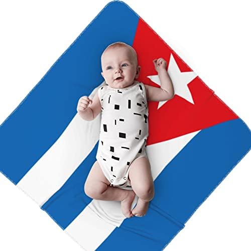 Blanta de bebê de bandeira cubana Receber cobertor para abramento de capa de swaddle recém -nascido infantil