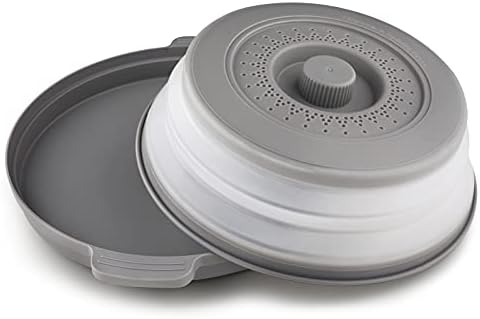 Tampa de respingos de microondas com tampa de microondas de bandeja de bandeja para alimentos BPA grátis de 10,6 polegadas