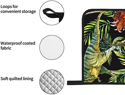 Jurássico Dinosaur Lover Resistente ao calor Mitts e suportes de panela Conjuntos