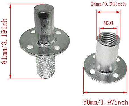 PSCCO 304 Aço inoxidável porca de porca Brad Braço T parafuso T NUT NUT POST Conector Móveis Fitores de hardware M20