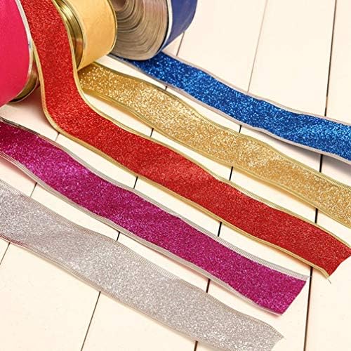 Excelt Ribbon Ribbon 4 Roll Roll Christmas Ribbon Glitter Xmas Ribbon Christmas Ribbon Greath Presente Gift Band Packaging Ribbons