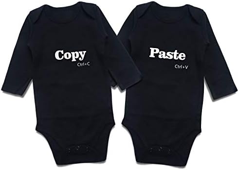 Defahn Funny Twins Baby Bodysuits Boys Girls Rompers 2 paco