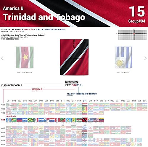 Sony PlayStation 3 Superslim Design Skin Bandeira de Trinidad e Tobago adesivo de decalque para PlayStation 3 Superslim