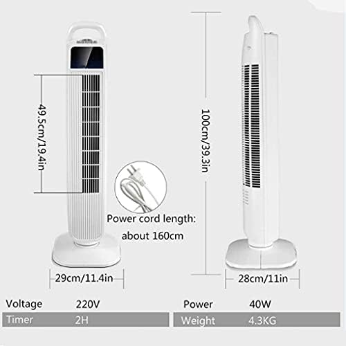 Isobu Liliang-- Resfriadores evaporativos 39 Fã de torre silenciosa, configurações de 3 velocidades, ventilador de piso portátil para casa ou escritório, ventilador elétrico de refrigeração elétrica de 40w BMZDLFJ-1