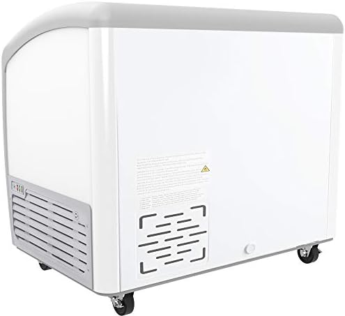 Koolmore - MCF -12C Commercial Ice Cream Freezer Display Strepy, Top Top Freezer com 4 cestas de armazenamento e tampa limpa, deslizante, grande capacidade de 12,7 cu.ft, branco