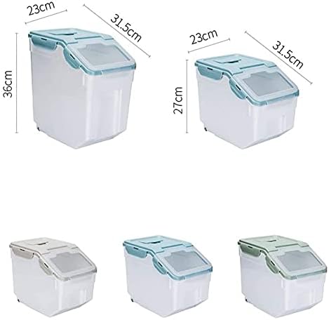 Syzhiwujia Armazenamento de armazenamento de armazenamento de armazenamento de armazenamento de armazenamento Balde de arroz e balde de arroz selado 10 kg, 15 kg para caixa de armazenamento de arroz de arroz de cozinha em casa Caixa de armazenamento de arroz