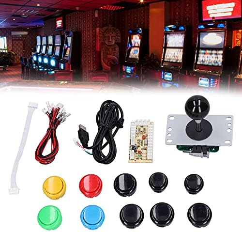 Hilitand Arcade Game Joystick Kits DIY Partes zero Atraso codificador USB + 8 vias joystick + 10x Botões de push para mame arcade pc game pc projetos)