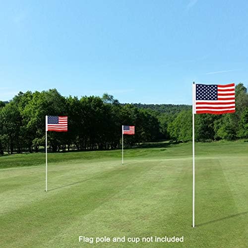Bandeira de golfe padrão kingtop, bandeira de pino americano de lado duplo, bandeira do tubo de regulamentação, prática colocando bandeiras de golfe verde para o quintal, ambos de 20 ”L x 13” h