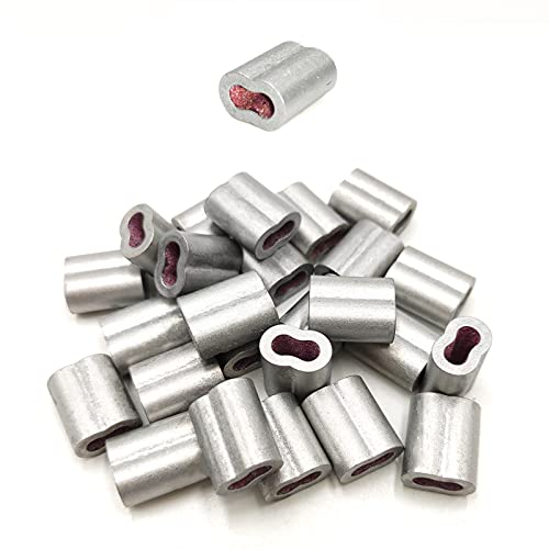 Fencemate Aluminium Ligon Lange Loop Mangas 3-4 para unir e unir fios metálicos ou cordas de aço, temperadas, agregadas com super