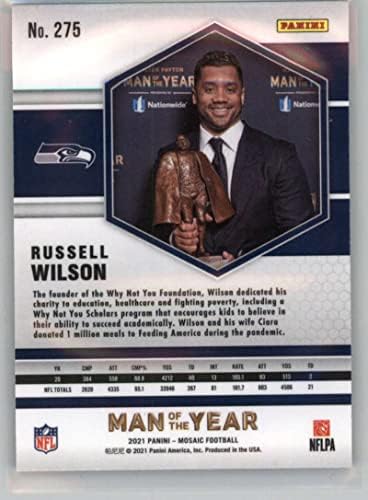 2021 Panini Mosaic #275 Russell Wilson Seattle Seahawks NFL Football Trading Card