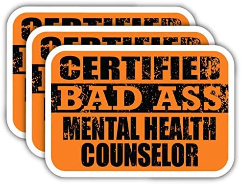 Adesivos certificados de conselheiro de saúde mental de bunda mental | Idéia de presente de carreira de ocupação engraçada legal