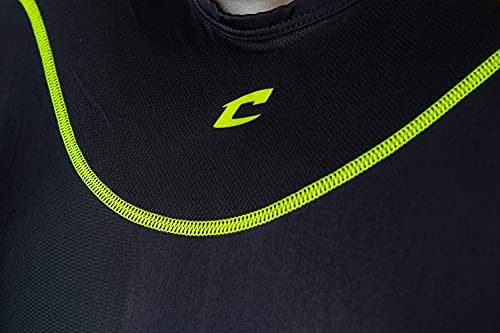 Camisa de compressão de futebol de champro bull com sistema de almofada integrada
