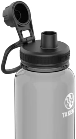 Takya Premium Quality Tritan Sport Water Bottle com tampa de bico, BPA livre, 32 onças, Stormy Black