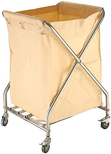 Omoons Movable Trolleys Removable sacos com cesto de lavanderia carrinho de linho dobrável com sacos de tecido removível Anders