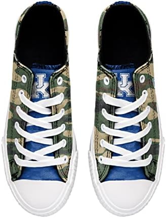 Kentucky Wildcats NCAA Womens Camo Sapatos de lona de baixa telas - 8