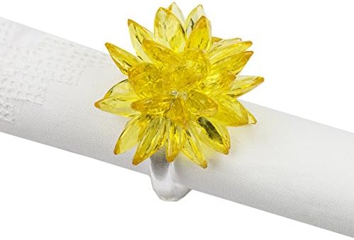 Fenco Styles Crystal Design Collection Napkin Rings - Conjunto de 4