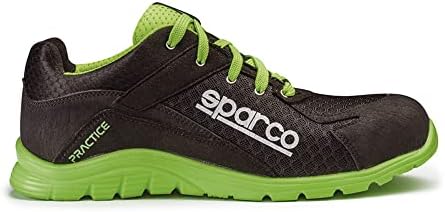 Sparco Practice S1P, unissex Sparco Sapatos leves de segurança prática S1P keke preto/verde Tamanho 46