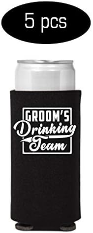 Veracco White Groom e Black Groom da equipe de bebidas Slim pode coolie titular de despedida de solteiro Favores de casamento Presente para o noivo Proposta