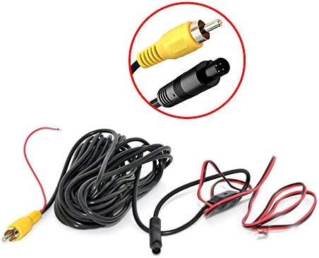 câmeras de backup de veículos eakaq com conector de 4 pinos para o cabo do adaptador feminino RCA para Honda Civic Crider