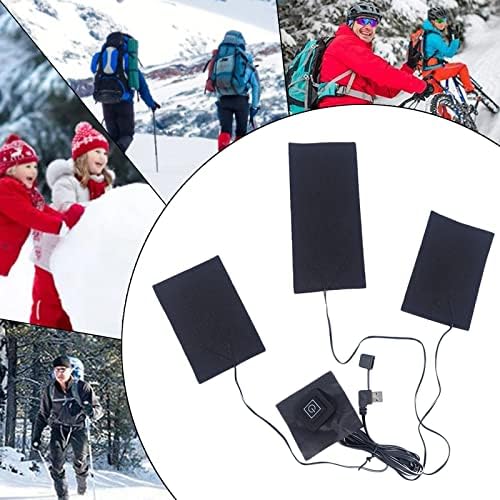 Almofada de calor skfvkab USB Terceira marcha Ajuste de temperatura de metal fibra quente de inverno roupas de esqui de roupas de inverno