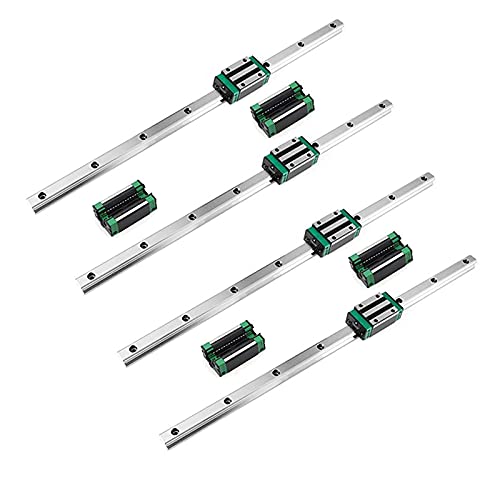 Mssoomm 15mm HGH15 Kit de trilho linear quadrado CNC 4pcs HGH15-26,77 polegada / 680mm +8pcs hgh15 - Ca quadrado rolamento slider slider Block Rail Rail Set para impressora 3D e projeto de bricolage